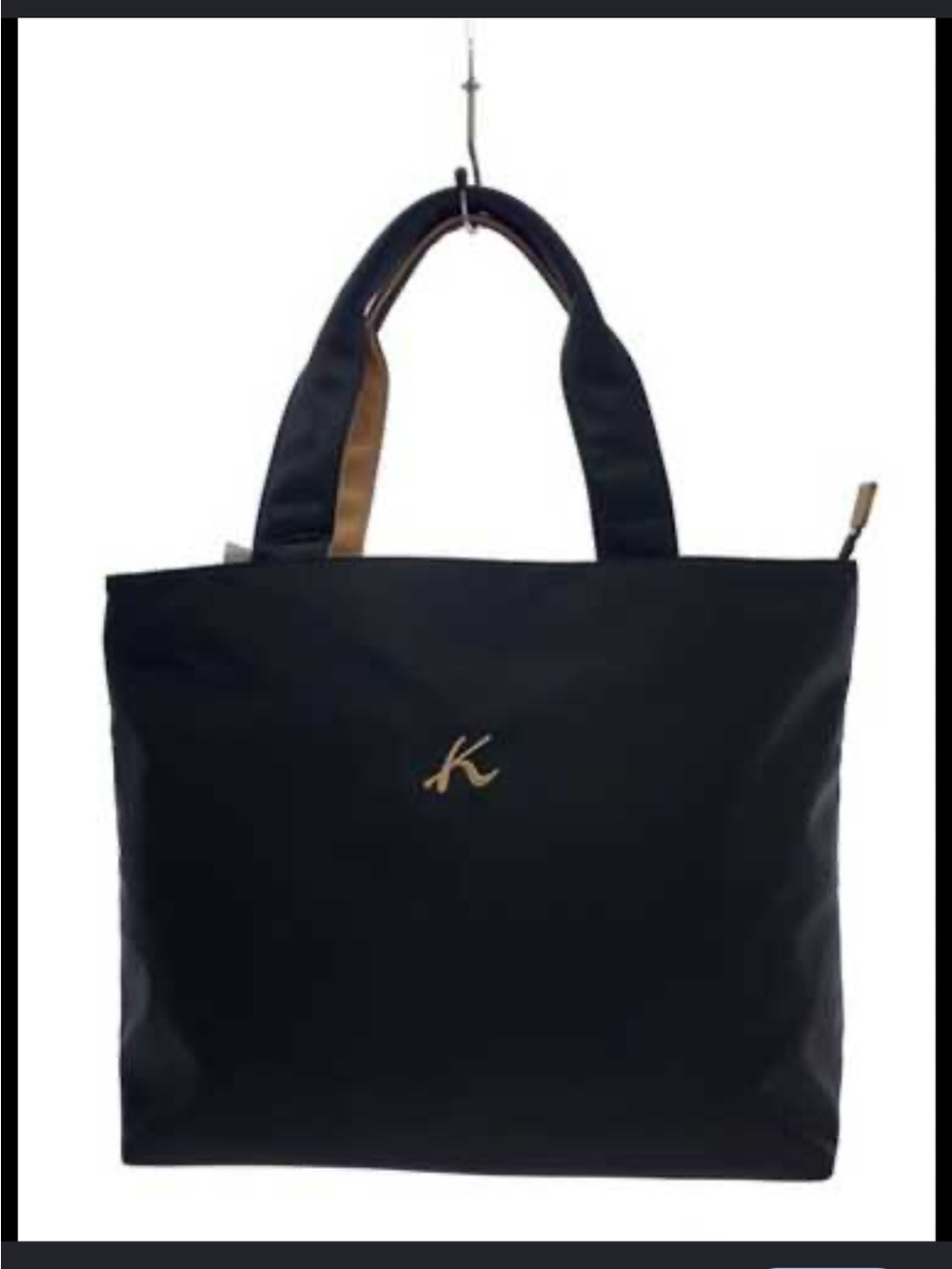 Black Tote with Gold K Emblem